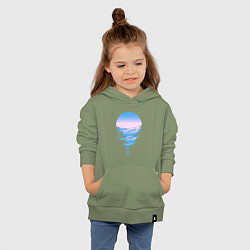 Толстовка детская хлопковая Луна море, цвет: авокадо — фото 2