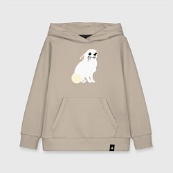 Толстовка детская хлопковая Шкодливый Чихуахуа, цвет: миндальный