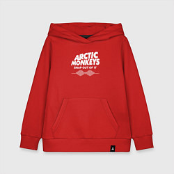 Толстовка детская хлопковая Arctic Monkeys, группа, цвет: красный