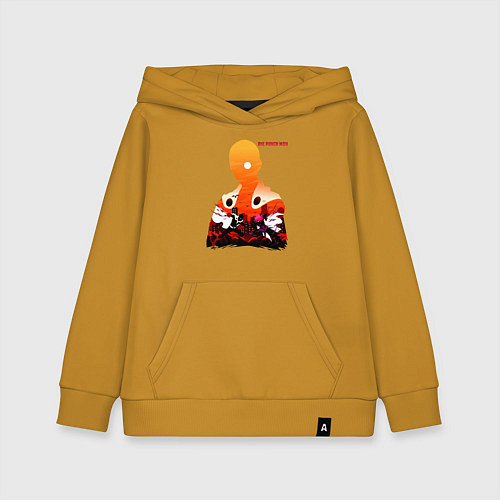 Детская толстовка-худи Бой Сайтама и Бороса One Punch-Man / Горчичный – фото 1