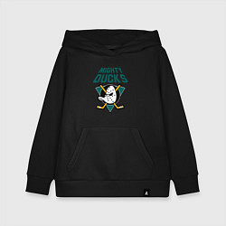 Толстовка детская хлопковая Анахайм Дакс, Mighty Ducks, цвет: черный