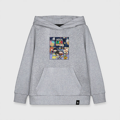 Детская толстовка-худи Toca Boca Тока Бока Poster / Меланж – фото 1