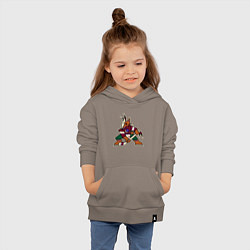 Толстовка детская хлопковая Аризона Койотис логотип, цвет: утренний латте — фото 2