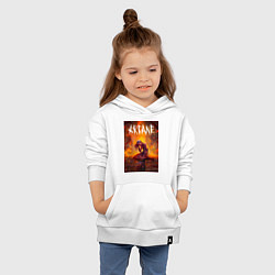 Толстовка детская хлопковая Джинкс объятая пламенем Аркейн Лига легенд, цвет: белый — фото 2