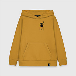 Толстовка детская хлопковая Ну типа мяу карманный кот, цвет: горчичный
