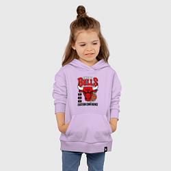 Толстовка детская хлопковая Chicago Bulls NBA, цвет: лаванда — фото 2
