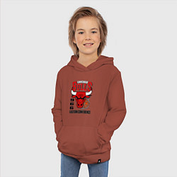 Толстовка детская хлопковая Chicago Bulls NBA, цвет: кирпичный — фото 2