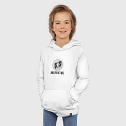 Толстовка детская хлопковая Gray gradient Logo Buick, цвет: белый — фото 2