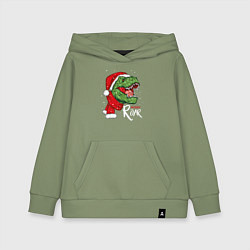 Толстовка детская хлопковая T-rex Merry Roar, цвет: авокадо