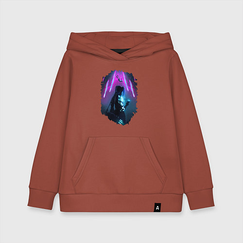 Детская толстовка-худи ДЖИНКС, ЛИГА ЛЕГЕНД ARCANE JINX / Кирпичный – фото 1