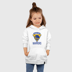 Толстовка детская хлопковая Golden State Warriors Голден Стейт НБА, цвет: белый — фото 2