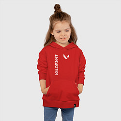 Толстовка детская хлопковая Valorant - Logo, цвет: красный — фото 2