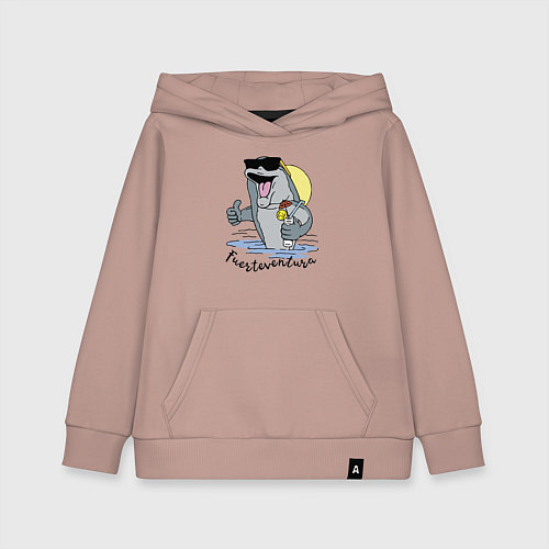 Детская толстовка-худи Fuerteventura - summer paradise / Пыльно-розовый – фото 1