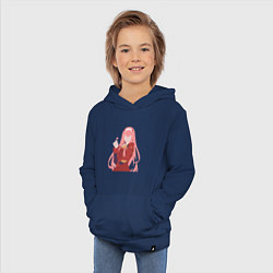 Толстовка детская хлопковая Zero Two 03 Darling, цвет: тёмно-синий — фото 2