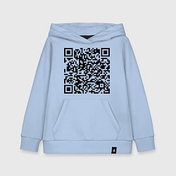 Толстовка детская хлопковая QR-код Скала Джонсон, цвет: мягкое небо