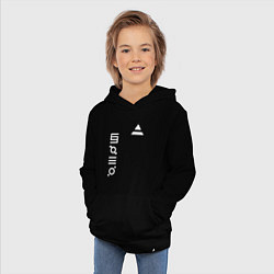 Толстовка детская хлопковая 30 секунд до марса лого, цвет: черный — фото 2