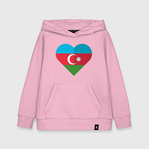 Детская толстовка-худи Сердце Азербайджана / Светло-розовый – фото 1