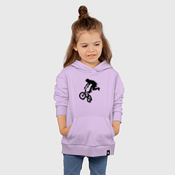 Толстовка детская хлопковая ВЕЛОСПОРТ BMX Racing ВЕЛОСИПЕДИСТ, цвет: лаванда — фото 2