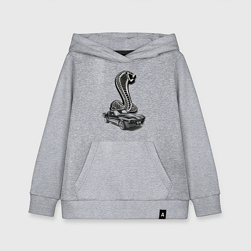 Детская толстовка-худи Shelby GT 500 - Retro / Меланж – фото 1