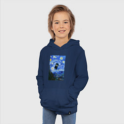 Толстовка детская хлопковая Тардис в Звездной Ночи, цвет: тёмно-синий — фото 2