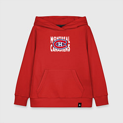 Толстовка детская хлопковая Монреаль Канадиенс, Montreal Canadiens, цвет: красный