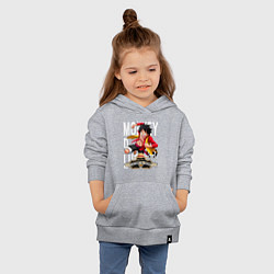 Толстовка детская хлопковая One Piece Monkey Большой Куш Манки, цвет: меланж — фото 2