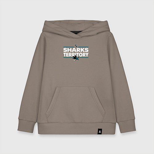 Детская толстовка-худи SHARKS TERRITORY САН-ХОСЕ ШАРКС / Утренний латте – фото 1