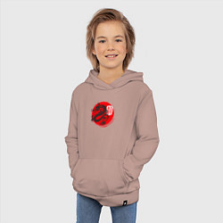 Толстовка детская хлопковая Ниндзя дракон Япония, цвет: пыльно-розовый — фото 2