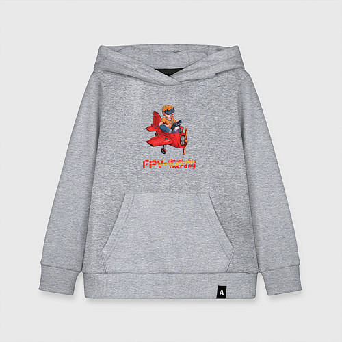 Детская толстовка-худи RC planes / Меланж – фото 1