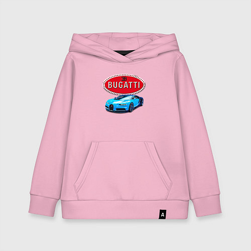 Детская толстовка-худи Bugatti - motorsport / Светло-розовый – фото 1