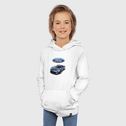 Толстовка детская хлопковая Ford - legendary racing team!, цвет: белый — фото 2