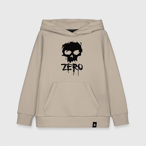 Детская толстовка-худи Zero skull / Миндальный – фото 1