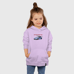 Толстовка детская хлопковая Honda Racing Team!, цвет: лаванда — фото 2