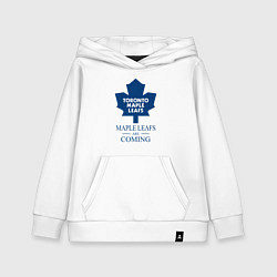 Толстовка детская хлопковая Toronto Maple Leafs are coming Торонто Мейпл Лифс, цвет: белый