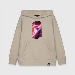 Толстовка детская хлопковая Моя Вселенная Космическое настроение, цвет: миндальный