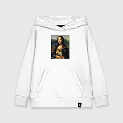 Детская толстовка-худи Shiba Inu Mona Lisa