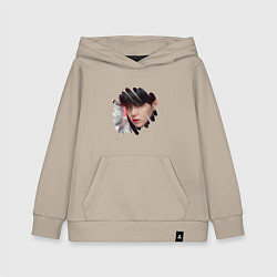 Толстовка детская хлопковая Agust D SUGA BTS, цвет: миндальный