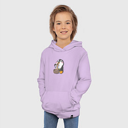 Толстовка детская хлопковая Pinguin Ramen, цвет: лаванда — фото 2