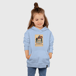 Толстовка детская хлопковая Конный спорт Horse club, цвет: мягкое небо — фото 2