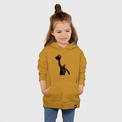 Толстовка детская хлопковая Jordan - Dunk, цвет: горчичный — фото 2