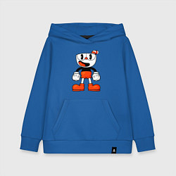 Толстовка детская хлопковая Cuphead красная чашечка, цвет: синий