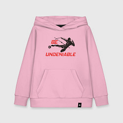 Толстовка детская хлопковая Be Undeniable, цвет: светло-розовый