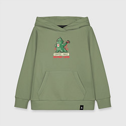 Толстовка детская хлопковая Coffee First Destroy Later, цвет: авокадо