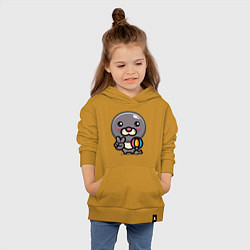 Толстовка детская хлопковая Волейбол - Тюлень, цвет: горчичный — фото 2