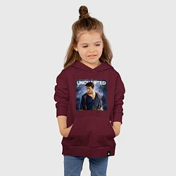 Толстовка детская хлопковая Uncharted Nathan Drake, цвет: меланж-бордовый — фото 2