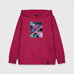 Толстовка детская хлопковая Джотаро Куджо из ДжоДжо, цвет: маджента