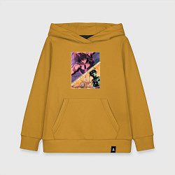 Толстовка детская хлопковая Наранча Гирга из ДжоДжо, цвет: горчичный
