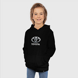 Толстовка детская хлопковая TOYOTA 3D Logo, цвет: черный — фото 2