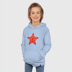 Толстовка детская хлопковая Звезда векторная, цвет: мягкое небо — фото 2