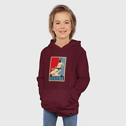 Толстовка детская хлопковая Benzema, цвет: меланж-бордовый — фото 2
